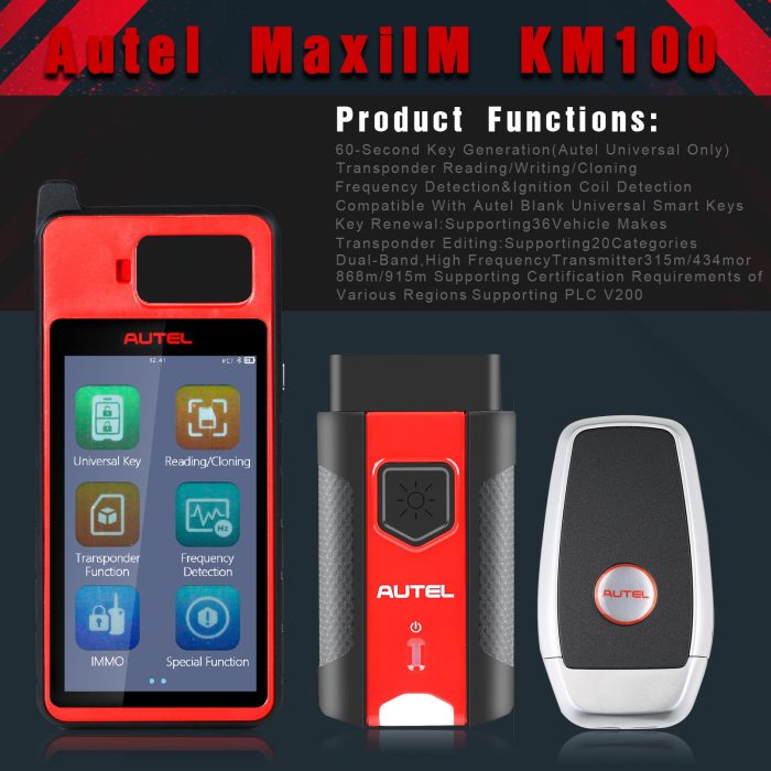 Autel MaxiIM KM100 KM100E Auto Key IMMO Universal Key Generator Kit in Open OBD Mode Function Free Update Online - Image 13