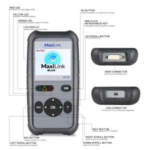 Autel MaxiLink ML529 OBD2 Scanner (Updated Version of AL519) Auto Check Engine Light Automotive Diagnostic Code Reader with Enhanced Mode 6 - Image 5