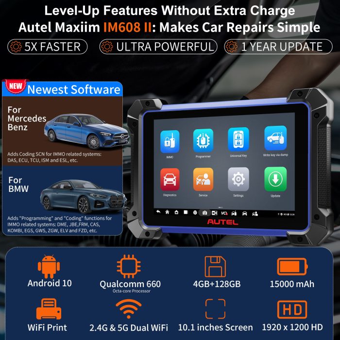 2025 Autel MaxiIM IM608 II (IM608 PRO II) Automotive All-In-One Key Programming Tool All Key Lost - Image 7