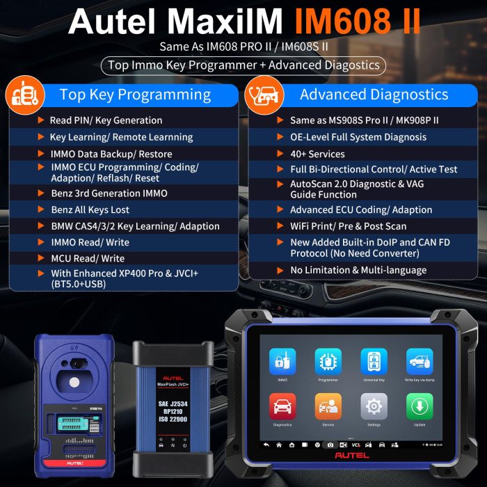 2025 Autel MaxiIM IM608 II (IM608 PRO II) Automotive All-In-One Key Programming Tool All Key Lost - Image 8