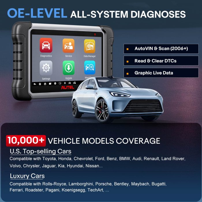 Autel MaxiPRO MP808 MP808S Professional OE-Level Full System Diagnostic Tool Newly Adds FCA AutoAuth - Image 9