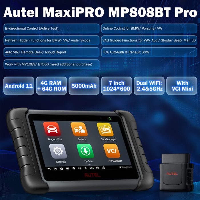 Autel MaxiPRO MP808BT Pro OE-Level Full System Diagnostic Tool - Image 9