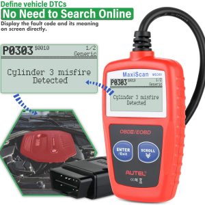 Autel MaxiScan MS309 Universal OBD2 Scanner Engine Light Fault Code Reader, Reading & Erasing Codes, Viewing Freeze Frame Data - Image 2