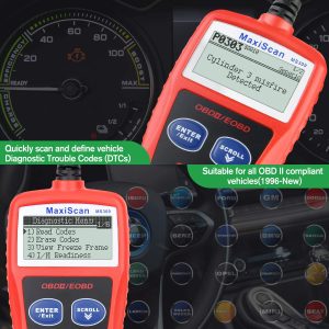 Autel MaxiScan MS309 Universal OBD2 Scanner Engine Light Fault Code Reader, Reading & Erasing Codes, Viewing Freeze Frame Data - Image 4