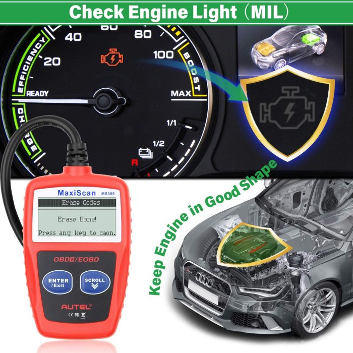 Autel MaxiScan MS309 Universal OBD2 Scanner Engine Light Fault Code Reader, Reading & Erasing Codes, Viewing Freeze Frame Data - Image 5