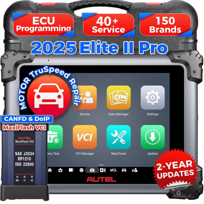 2025 Autel MaxiSys Elite II Pro Android 10 Diagnostic Tablet with MaxiFlash VCI DoIP & CAN FD Upgraded of Elite II