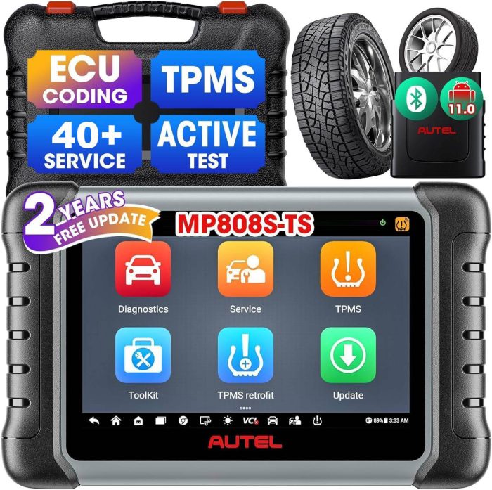 2025 Autel MaxiPRO MP808TS MP808Z-TS MP808S-TS​​​​​​​ TPMS Relearn Tool Sensor Programming Newly Adds Battery Testing Function