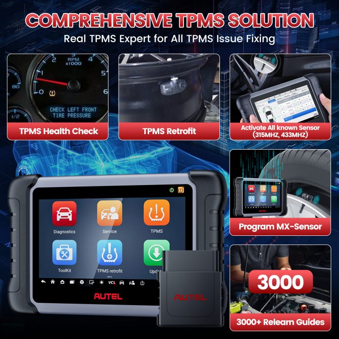 2025 Autel MaxiPRO MP808TS MP808Z-TS MP808S-TS​​​​​​​ TPMS Relearn Tool Sensor Programming Newly Adds Battery Testing Function - Image 7