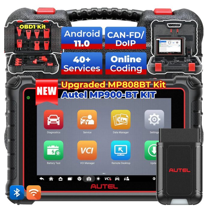 Autel MaxiPRO MP900-BT Kit All System Bluetooth Diagnostic Scanner ECU Coding WiFi Print Update of MP808BT PRO