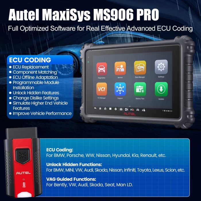 2025 Autel Maxisys MS906 Pro Diagnostic with ECU Coding Bi-Directional Diagnostic Tool Upgrade of MS906BT/ MK906BT - Image 7
