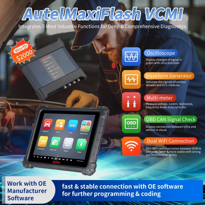 2025 Autel Maxisys Ultra Auto Automotive Full Systems Diagnostic Tool with MaxiFlash VCMI Get Free Maxisys MSOAK - Image 4