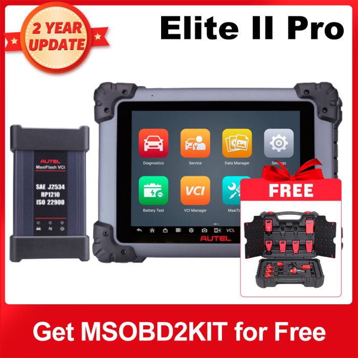 2025 Autel MaxiSys Elite II Pro 9.7'' Android 10 Diagnostic Tablet with MaxiFlash VCI with MSOBD2KIT Non-OBDII Adapters