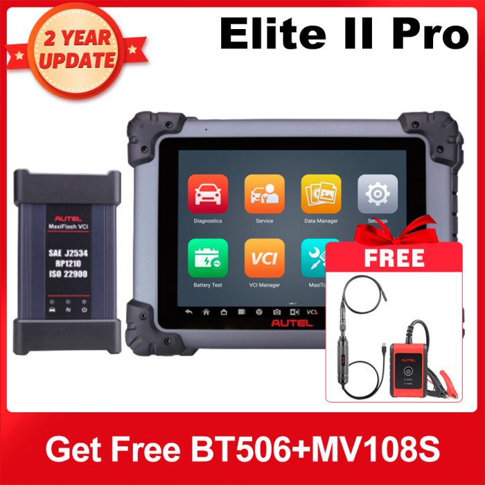 Autel MaxiSys Elite II Pro 9.7'' Android 10 Diagnostic Tablet with MaxiFlash VCI Upgraded of Elite II Get Free with BT506 MV108S