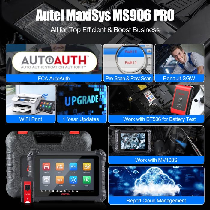 Autel Maxisys MS906 Pro Diagnostic with ECU Coding Bi-Directional Diagnostic Tool Get Free Autel BT506 - Image 5