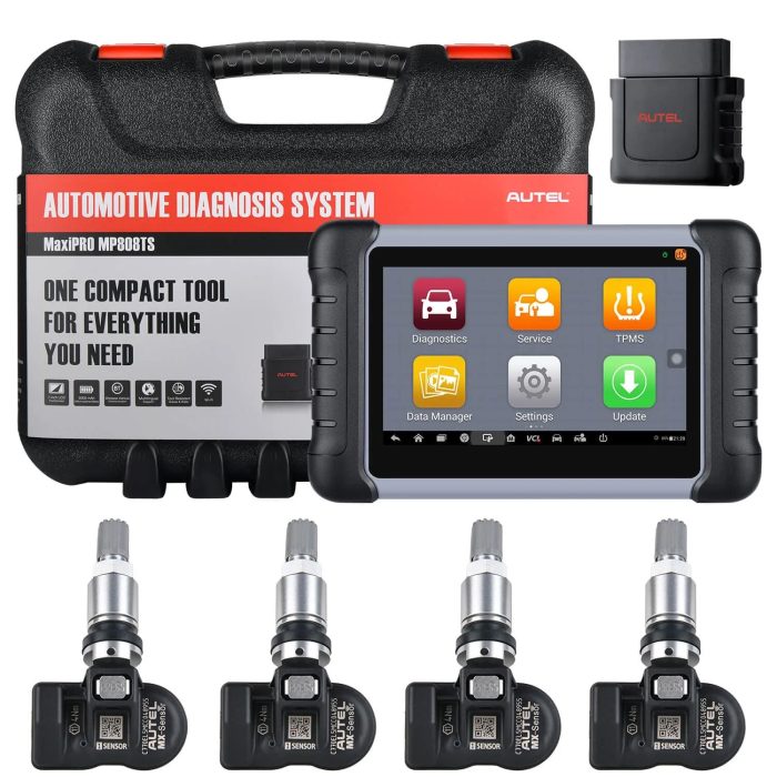Autel MaxiPRO MP808TS Pro MP808Z-TS MP808S-TS Full TPMS Diagnostic Scan Tool Active Test with 4pcs Autel 2 in 1 MX-Sensor