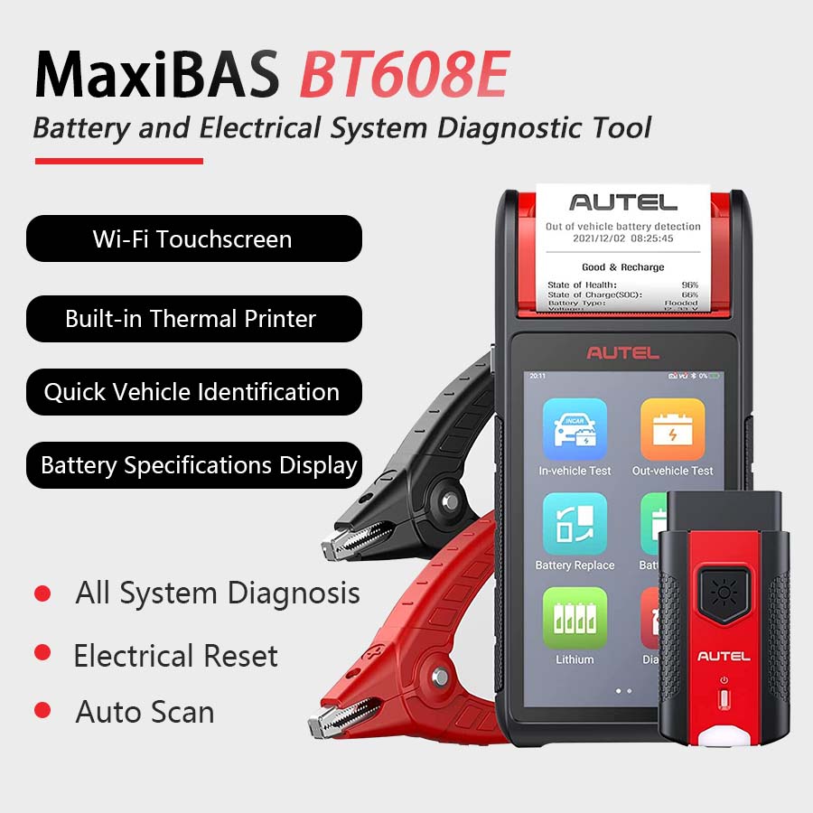Autel MaxiBAS BT608E Highlights